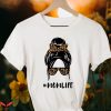 Mom Life T-Shirt Messy Bun Leopard Funny Graphic Shirt