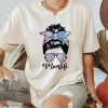 Mom Life T-Shirt Messy Bun Mom Sunglasses Mama Life Tee