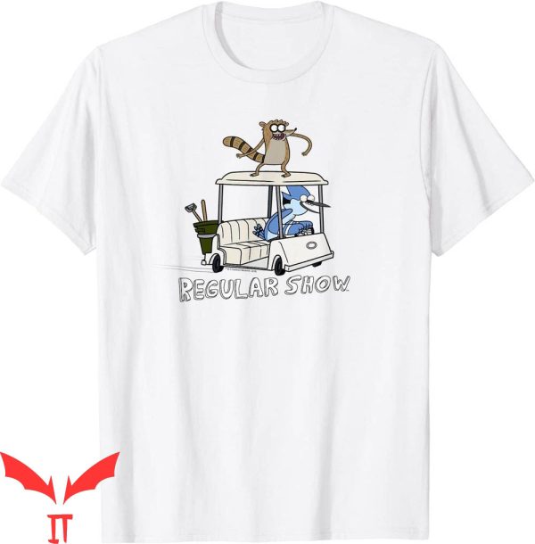 Mordecai And The Rigbys T-Shirt Regular Show Golf Cart Funny