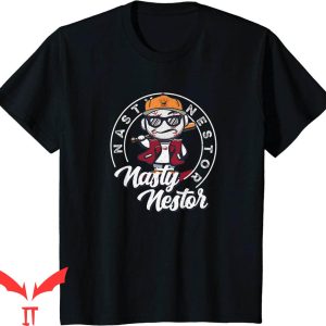 Nasty Nestor T-Shirt Vintage Baseball Catcher Pitcher Batter