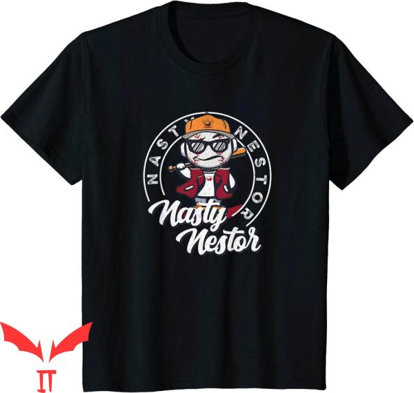 Nasty Nestor T-Shirt Vintage Baseball Catcher Pitcher Batter