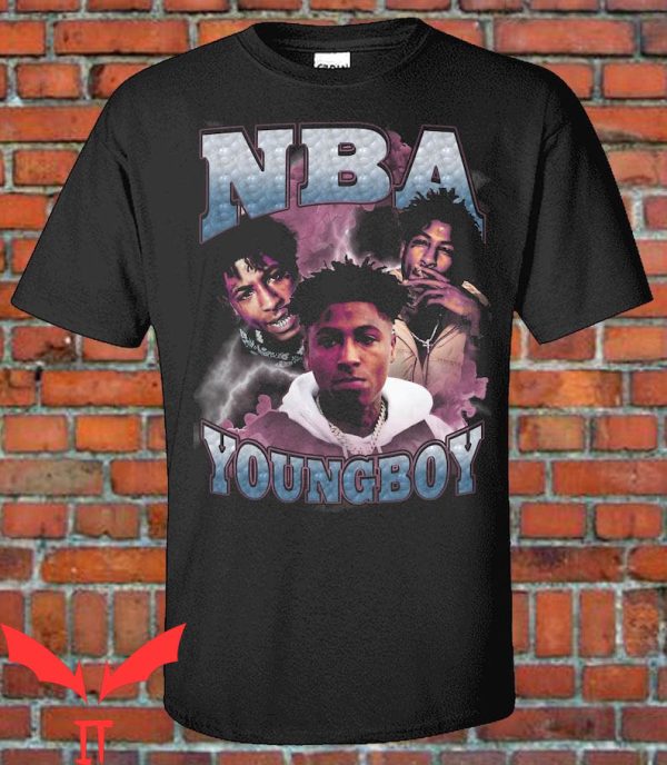 Never Broke Again T-Shirt NBA Youngboy 90s Style Vintage