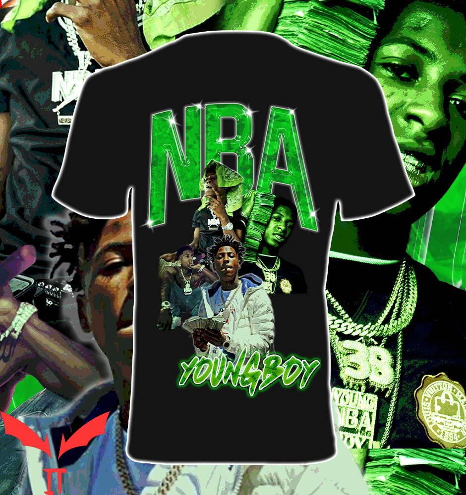Never Broke Again T-Shirt NBA Youngboy Hip Hop Rap Tee