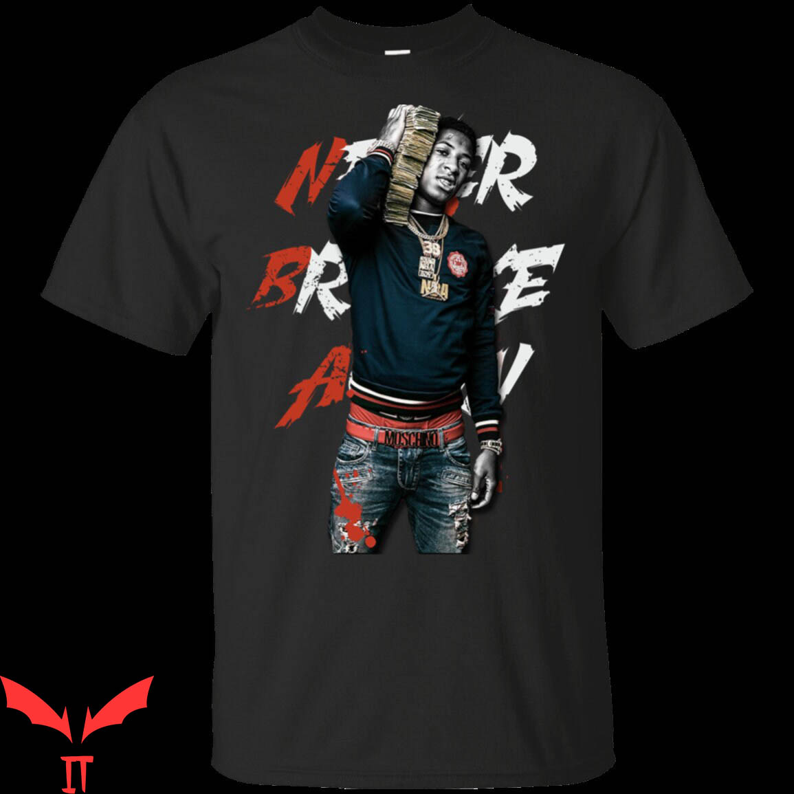 Never Broke Again T-Shirt NBA Youngboy Vintage Retro Shirt