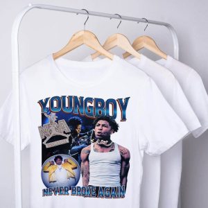 Never Broke Again T-Shirt NBA Youngboy Vintage Tee Shirt