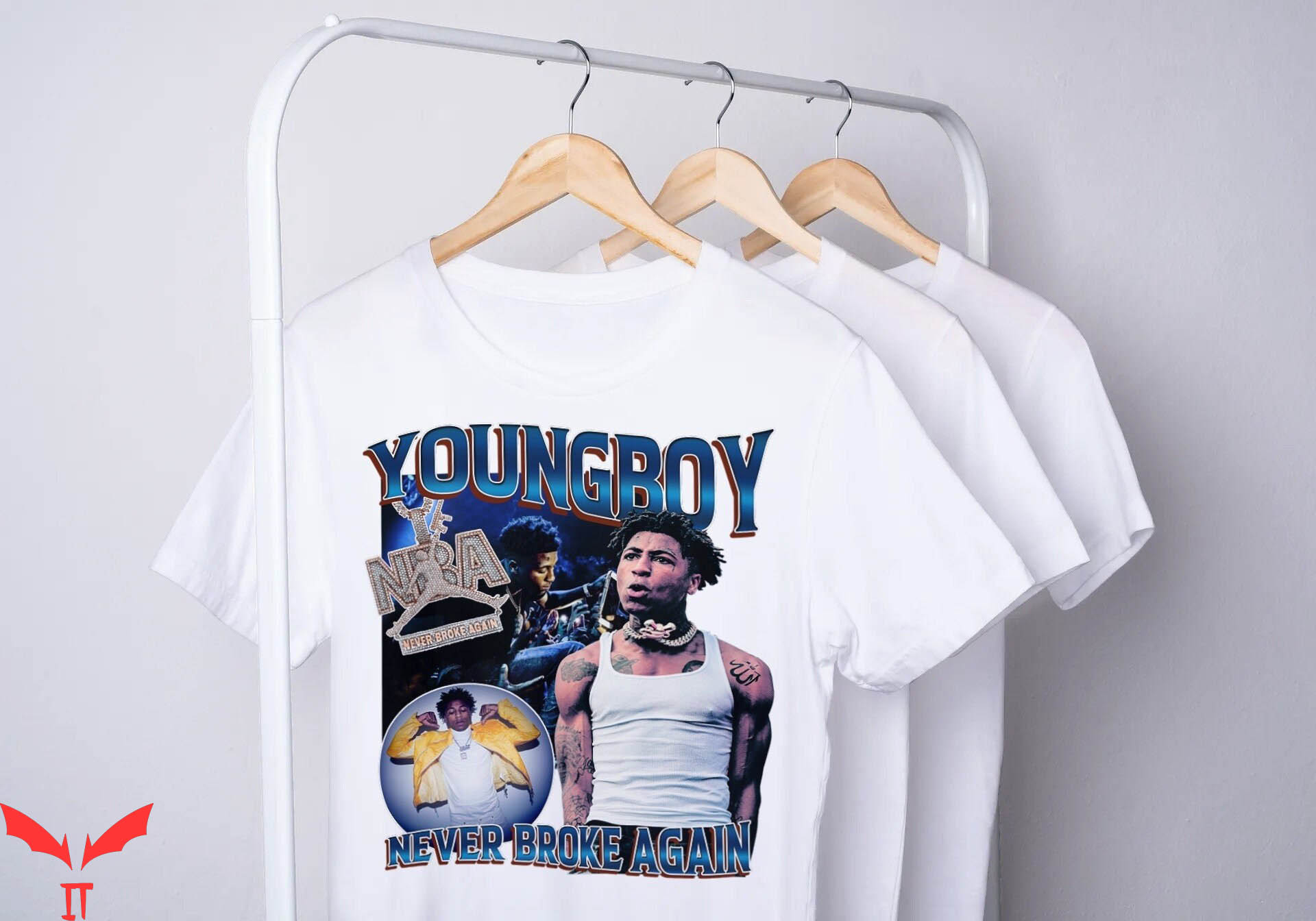 Never Broke Again T-Shirt NBA Youngboy Vintage Tee Shirt