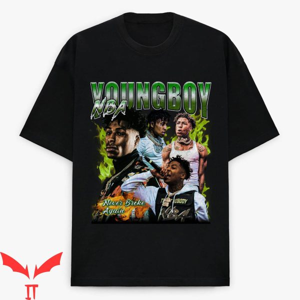 Never Broke Again T-Shirt Youngboy NBA Hip Hop Vintage