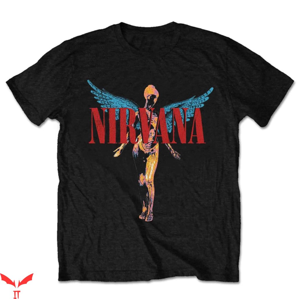 Nirvana T-Shirt Uomo 'In Utero' – Maglietta Nera Manica Corta – Abbigliamento Rock Alternativo