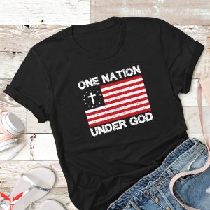 One Nation Under God T-Shirt Christian Motivational Retro