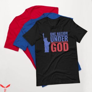 One Nation Under God T-Shirt USA Vintage Retro Tee Shirt