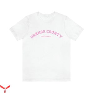 Orange County T-Shirt Pink Words Classic Vintage Cool Tee