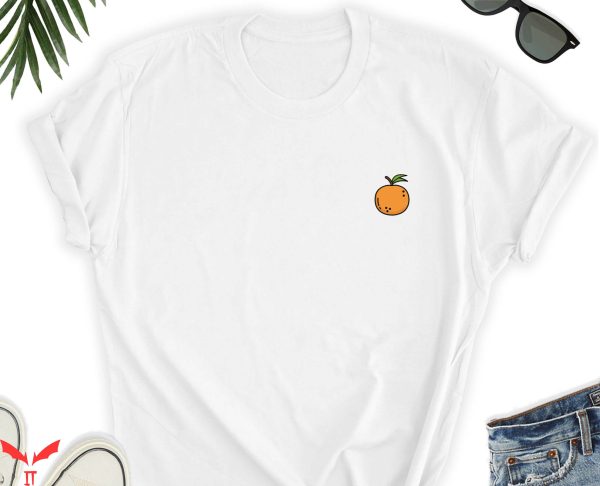 Orange Vintage T-Shirt Fruit Minimalist Summer Festival Tee