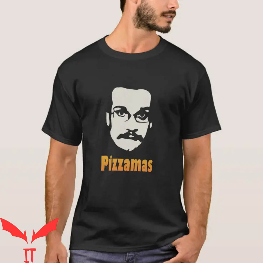 Pizza John T-Shirt Funny Pizzamas Big Face Graphic Tee