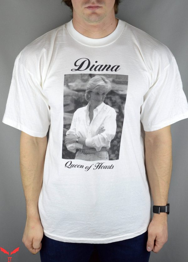 Princess Diana T-Shirt Vintage Queen Of Hearts 90s Cool
