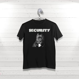 Security T-Shirt Pitbull Security Uniform Strong Dog Tee