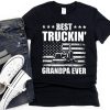 Semi Truck T-Shirt Best Truckin Grandpa Funny Semi Truck