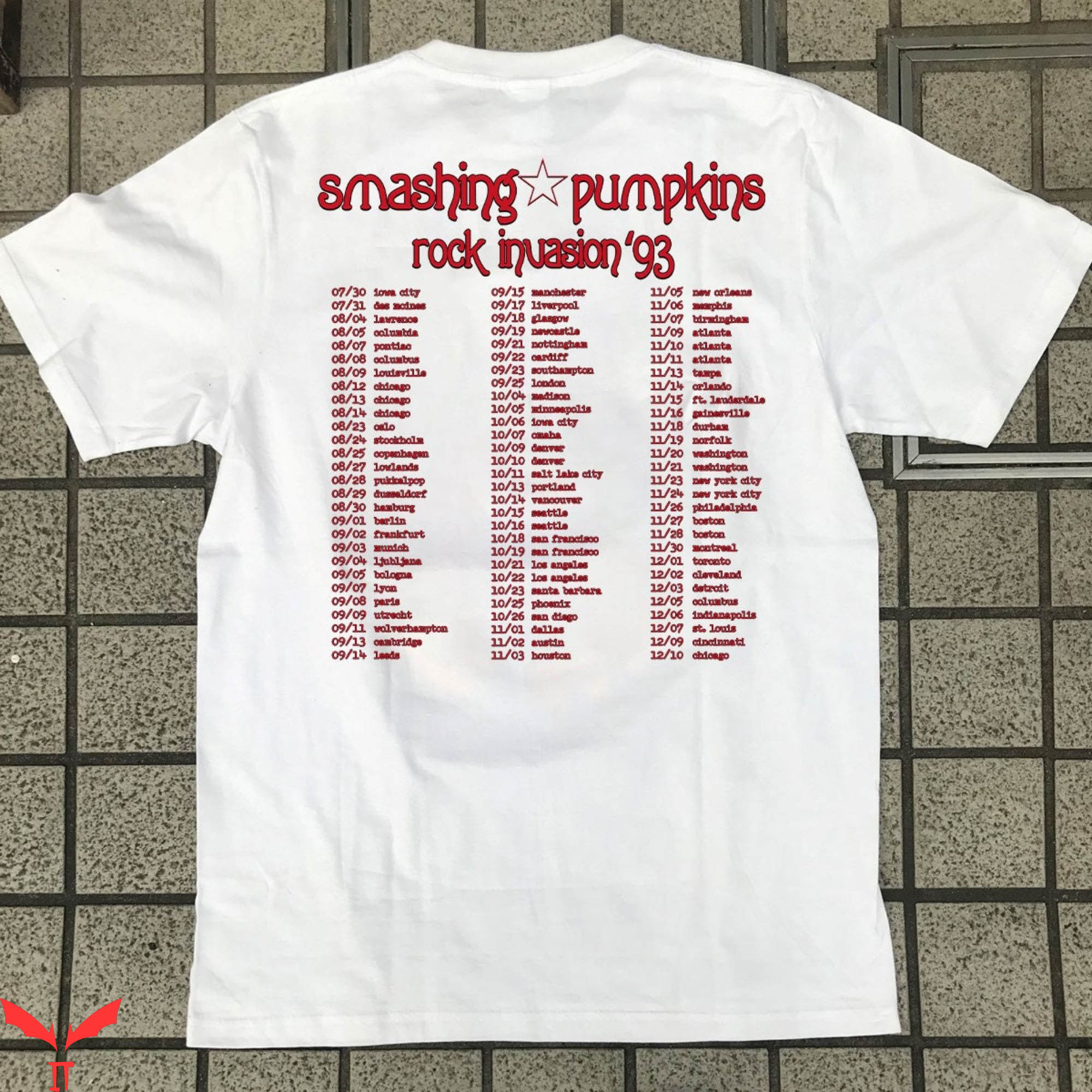 Siamese Dream T-Shirt Smashing Pumpkins Rock Invasion '93