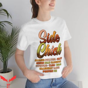 Side Chick T-Shirt Retro Leopard Funny Thanksgiving Trendy
