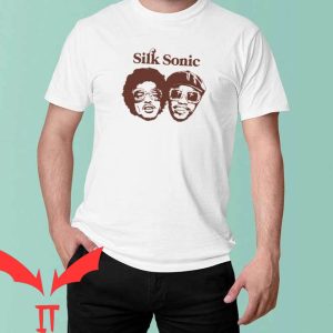 Silk Sonic T-Shirt Music Band Wear Bling Bling Eyeglasses