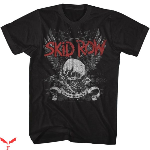 Skid Row T-Shirt Skull And Wings Heavy Metal Music Band