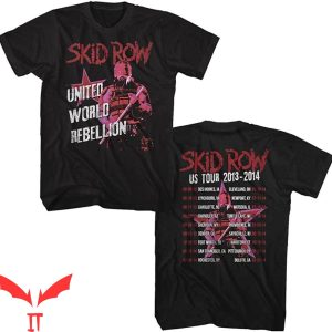Skid Row T-Shirt United World Rebellion Rock Metal Tee