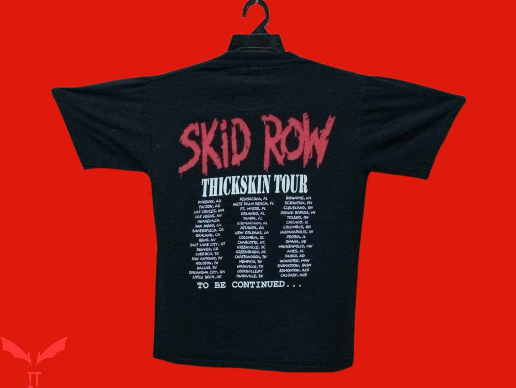 Skid Row T-Shirt Vintage 90s American Rock Band Tour