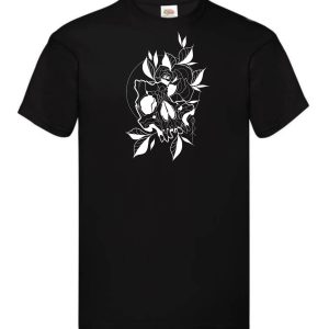 Skull And Roses T-Shirt Neo Trad Retro Vintage Tee Shirt