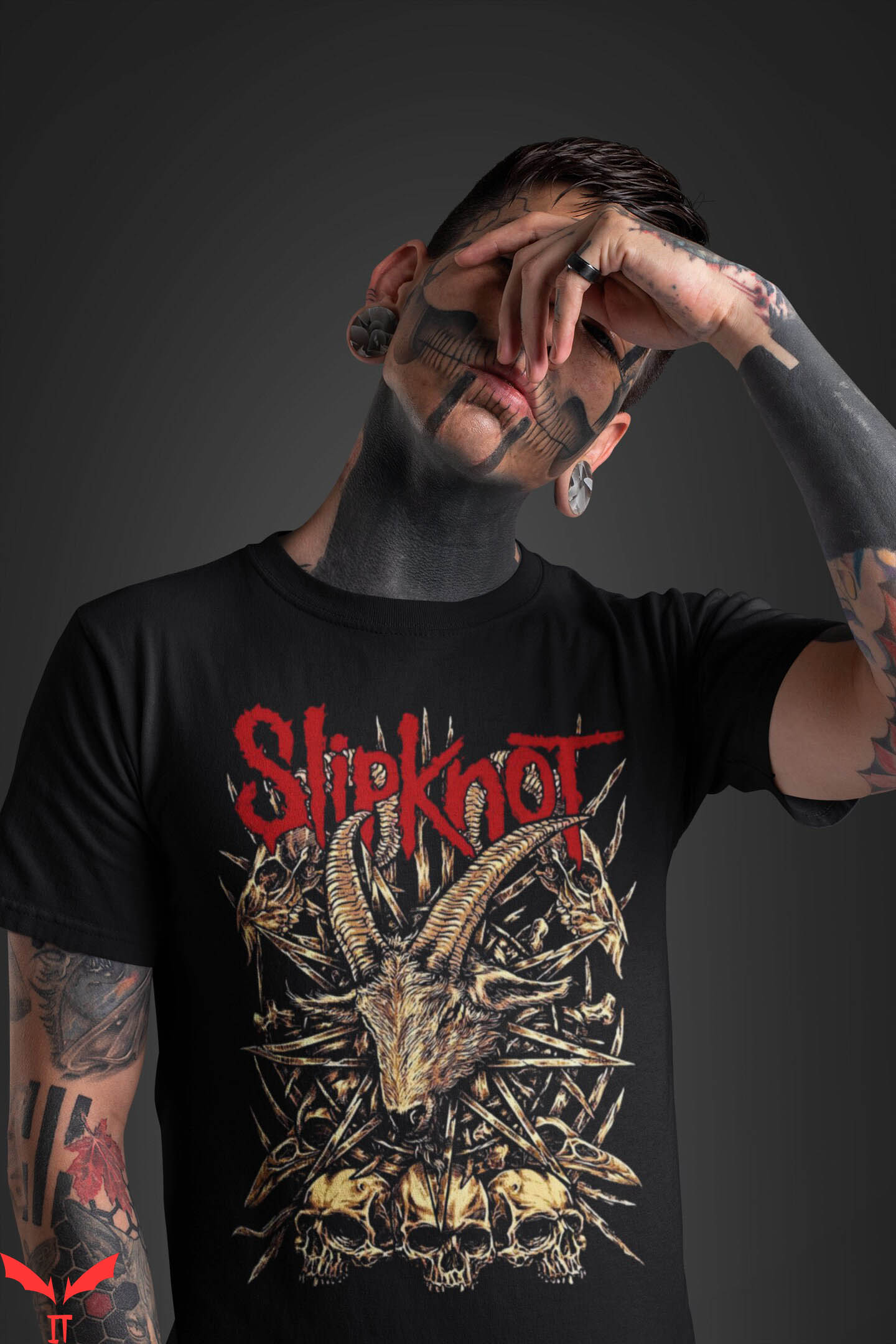 Ansøger frill mikrofon Slipknot Vintage T-Shirt Slipknot Metal Band Tee