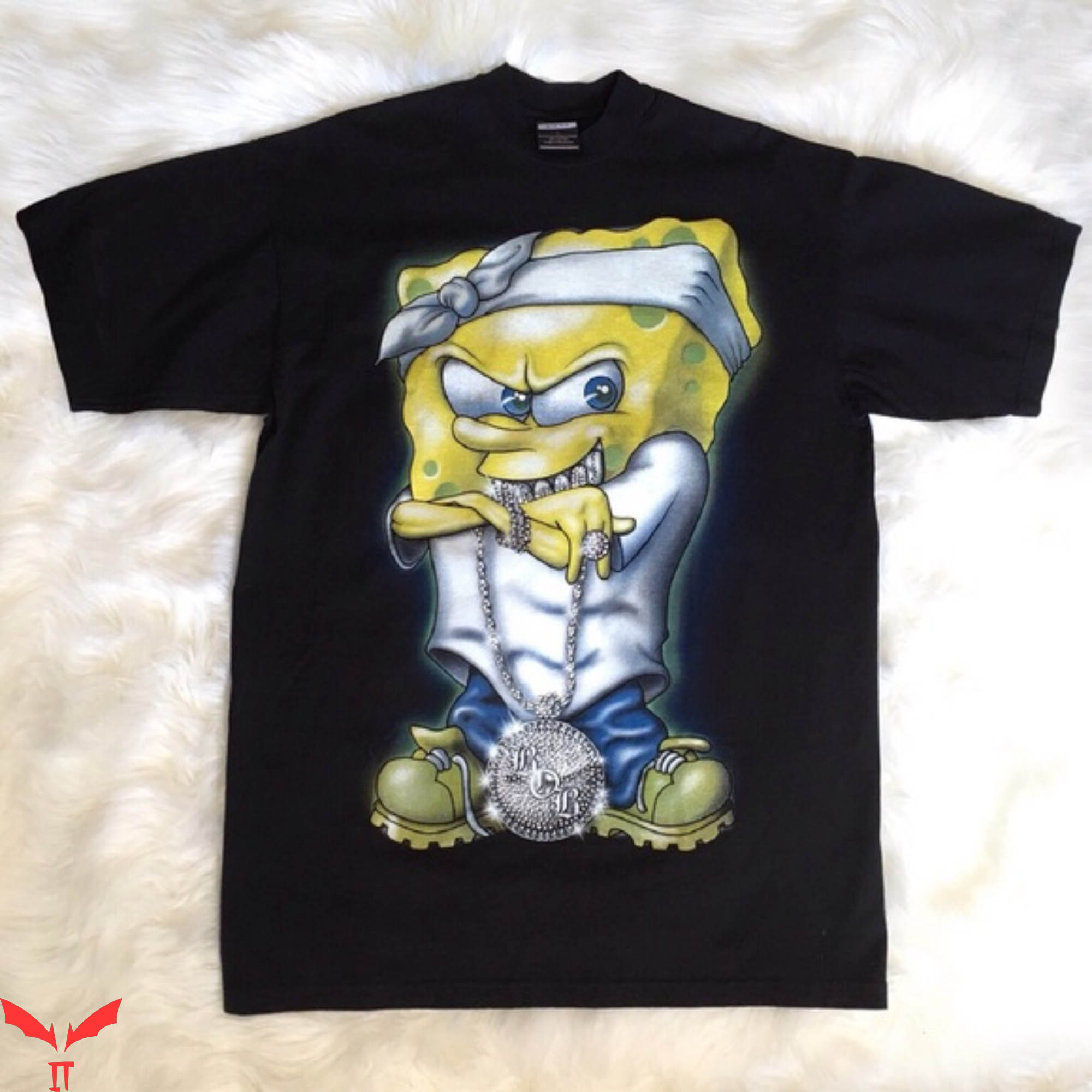 Spongebob Gangster T-Shirt Rich Spongebob Funny Tee Shirt