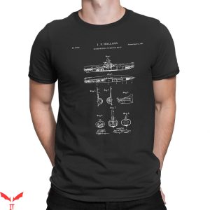 Submarine T-Shirt 1892 Submarine Patent Vintage Tee Shirt