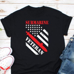 Submarine T-Shirt Veteran USA Flag Submariner Life Shirt