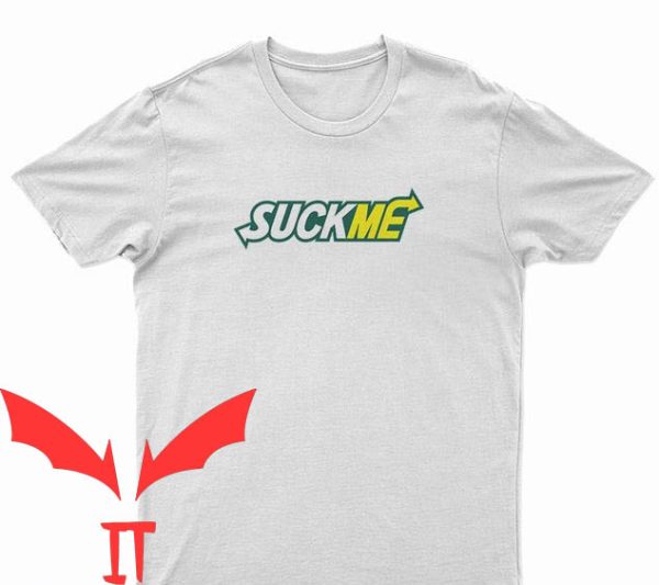 Suck Me Subway T-Shirt Classic Funny Lettering Tee Shirt