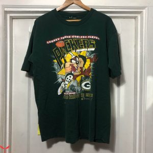 Tasmanian Devil T-Shirt Taz Greenbay Packers Looney Tunes