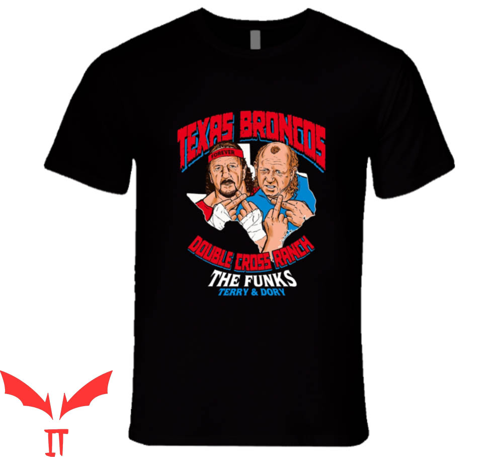 Terry Funk T-Shirt Texas Broncos Double Cross Ranch Tee