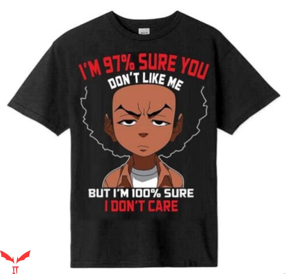 T-shirt The Boondocks - Représentant Riley, Huey Ou Uncle Ruckus, 100% Polyester, Uni, Taille Standard