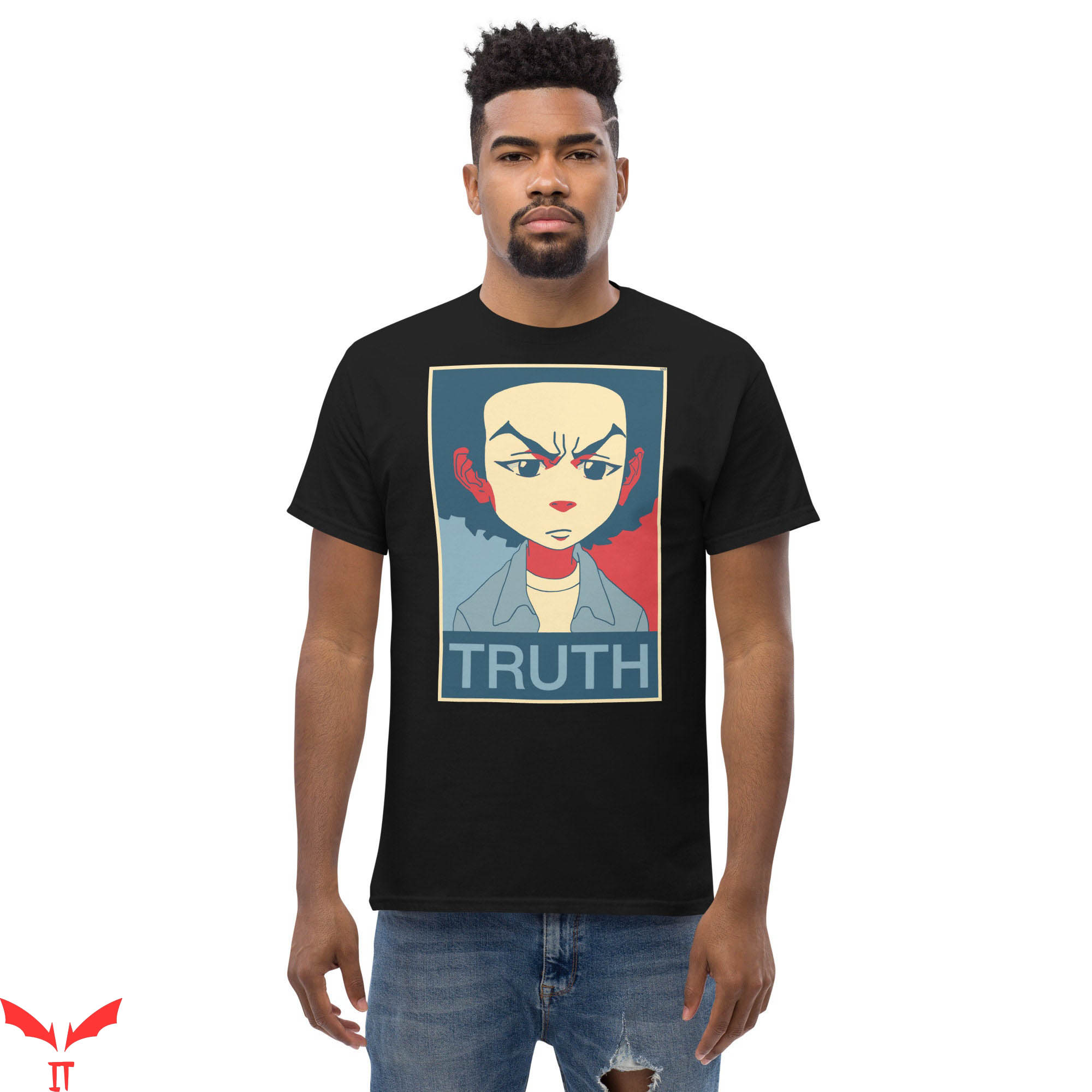 The Boondocks T-Shirt Huey Cartoon Trendy Funny Tee Shirt The Boondocks T-Shirt Huey Cartoon Trendy Funny Tee Shirt