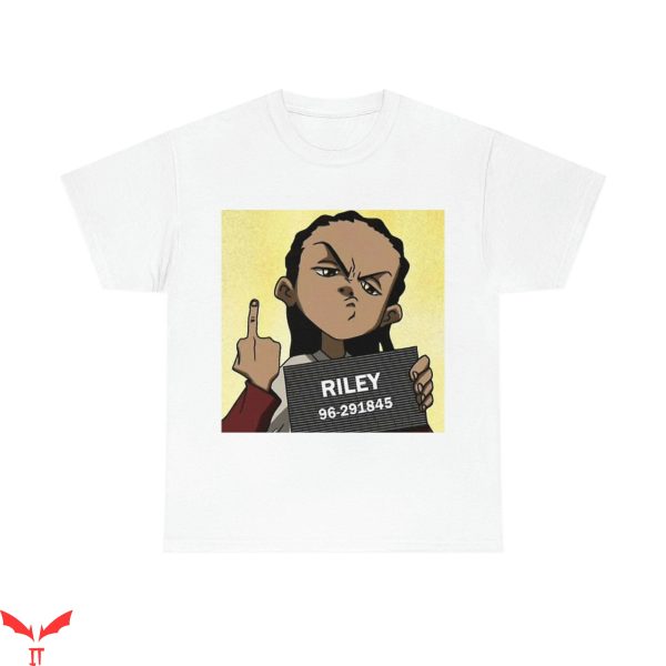 The Boondocks T-Shirt Riley Huey Freeman Black Anime