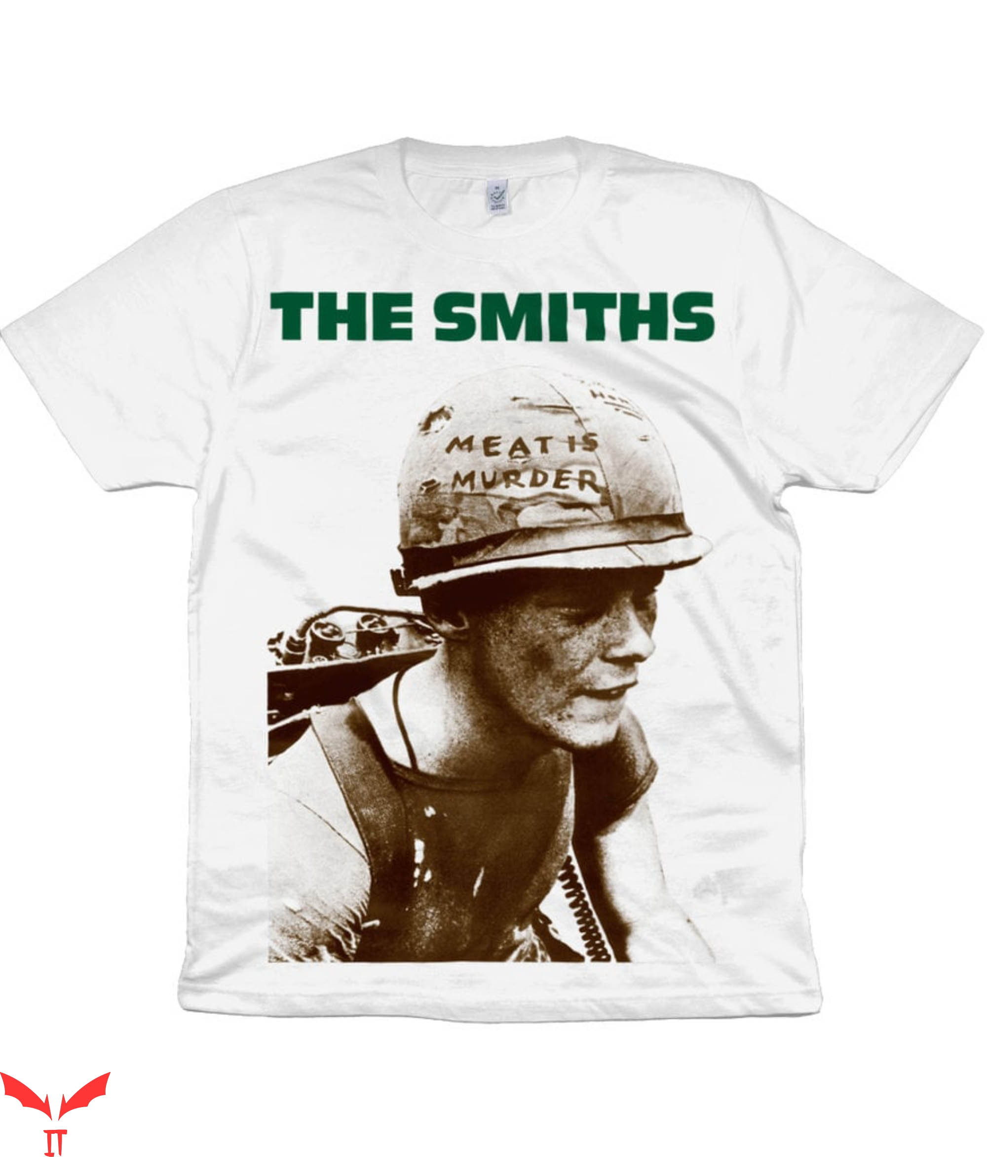 The Smiths Meat Is Murder T-Shirt Green Text Studio Album