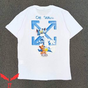 Tom And Jerry Off White T-Shirt Funny Cartoon Tee Shirt