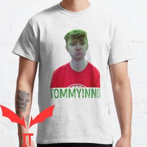 Tommy Innit T-Shirt Funny Minecraft Gamer Face Trendy Tee