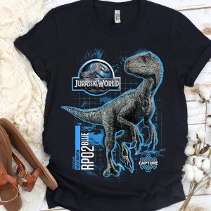 Universal Family T-Shirt Jurassic World Blue Raptor Trendy