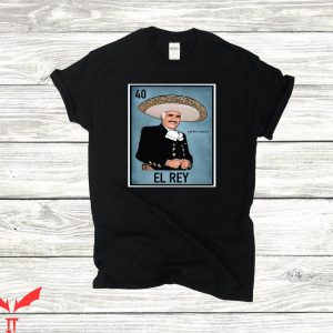 Vicente Fernandez T-Shirt El Rey El Charro De Mexico Trendy
