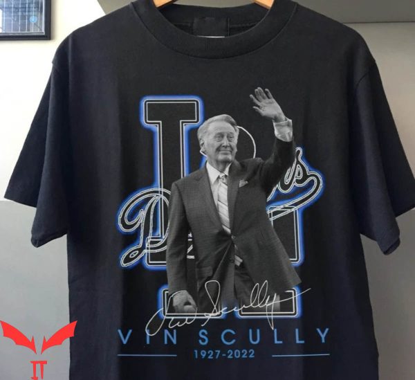 Vin Scully T-Shirt Its Time For Dodgers Baseball Shirt