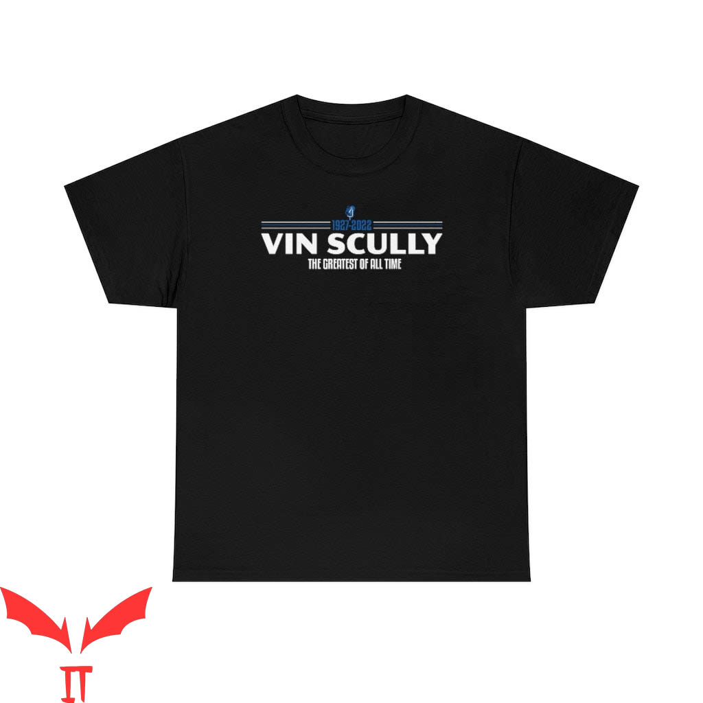 Vin Scully T-Shirt Los Angeles Dodgers Baseball Graphic Tee