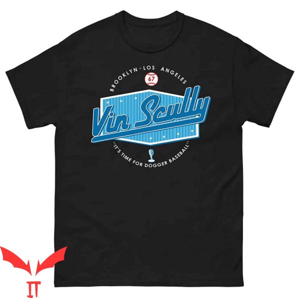 Vin Scully T-Shirt The Mic Vinscully Baseball Shirt RIP