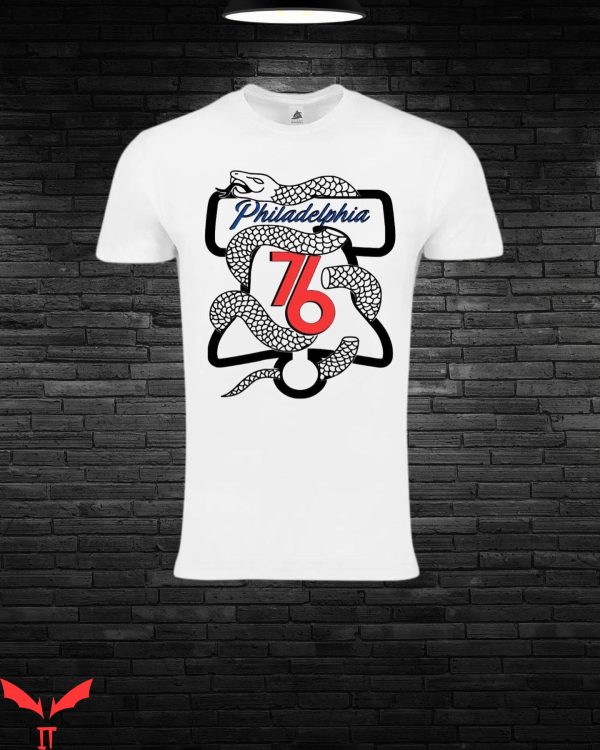 Vintage 76ers T-Shirt Philadelphia Sixers Snake Shirt