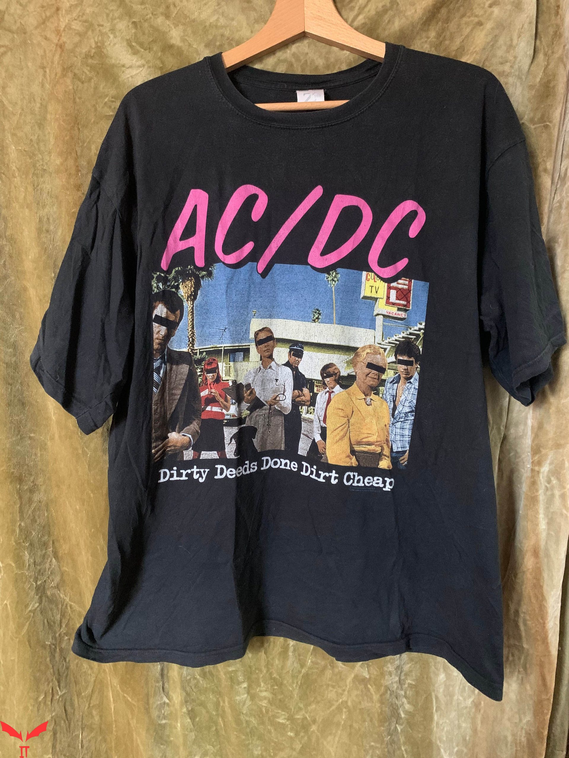 Vintage AC DC T-Shirt Dirty Deeds Done Dirt Cheap Shirt