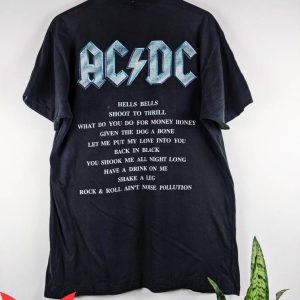 Vintage AC DC T-Shirt Vintage AC DC 1991 Playlist Music