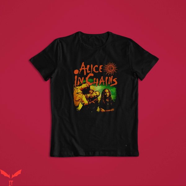 Vintage Alice In Chains T-Shirt Dirt Black Retro Style Tee