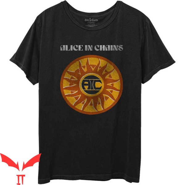 Vintage Alice In Chains T-Shirt Retro Circle Sun Vintage